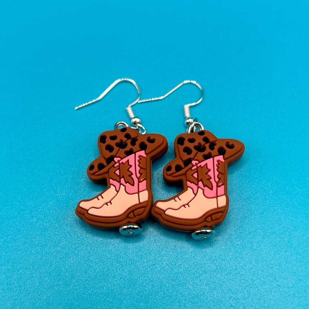 Country Boots & Hat Earrings
